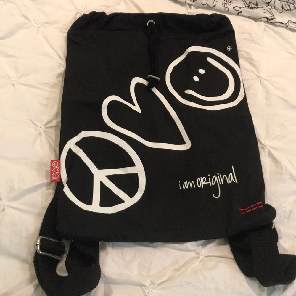 Peace love world knapsack